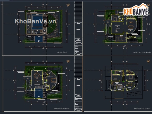 file cad biệt thự 3 tầng,biệt thự 3 tầng file,bàn vẽ cad biệt thự