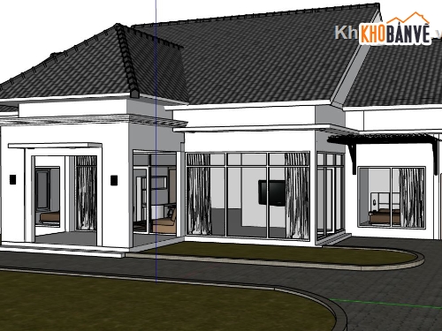 file su biệt thự,sketchup biệt thự,model su biệt thự