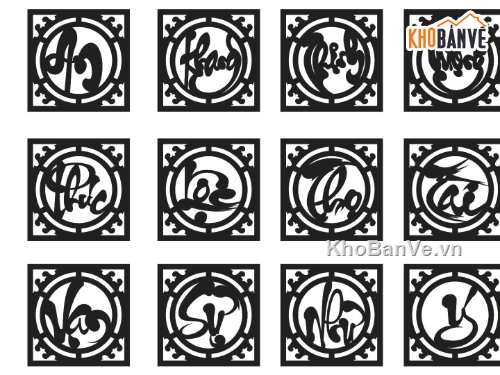 chữ an khang thịnh vượng,chữ phúc thọ,chữ phúc lộc,phúc lộc thọ