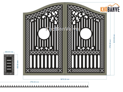 hàng rào đẹp,hàng rào,cổng 2 cánh cnc,cổng và hàng rào