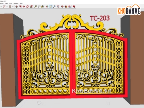 Mẫu cổng sắt,cổng sketchup,cổng sắt,mẫu cổng sketchup,cổng sắt mỹ thuật,thiết kế cổng sketchup