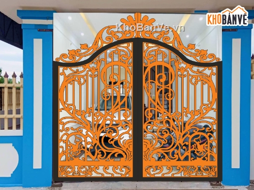 cổng 2 cánh cnc,bản vẽ cổng vòm,bản vẽ cad cổng vòm,autocad cnc cổng 2 cánh