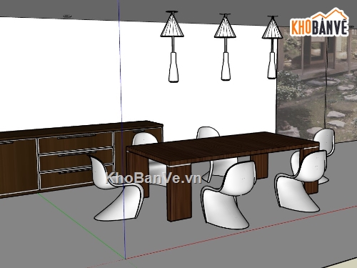 Thiết kế phòng bếp đẹp,sketchup phòng bếp,model su phòng bếp