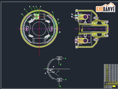 hệ thống phanh,hệ thống phanh xe,hệ thống phanh xe tải Hino,hệ thống phanh xe con,Autocad hệ thống phanh xe,Thiết kế