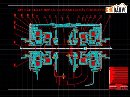 thuyết minh,hệ thống thủy lực,máy ủi KOMATSU D275A,Thiết kế máy,máy ủi cad