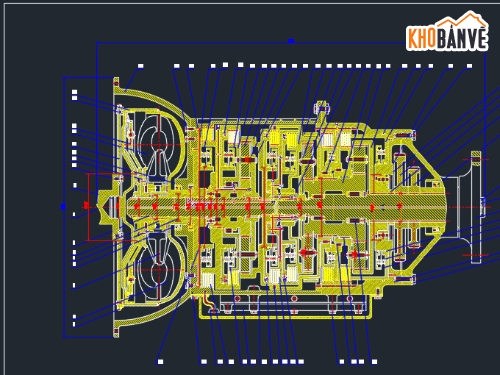 thiết kế hộp số tự động,autocad hộp số tự động,Thiết kế,xe Toyota Fortuner,hộp số tự động xe Toyota A140,hộp số tự động F4A4B