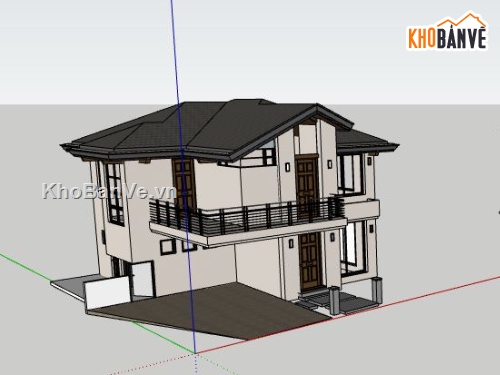 Biệt thự 2 tầng,model su biệt thự 2 tầng,file su biệt thự 2 tầng