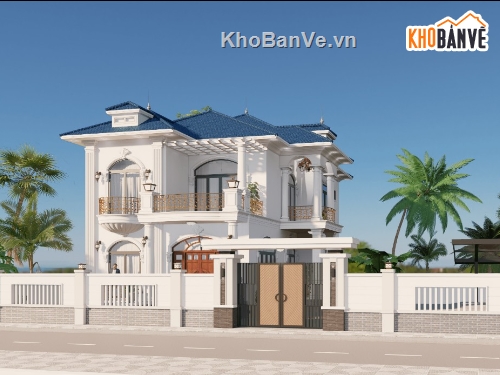 BIỆT THỰ FULL,TÂN CỔ ĐIỂN,3D