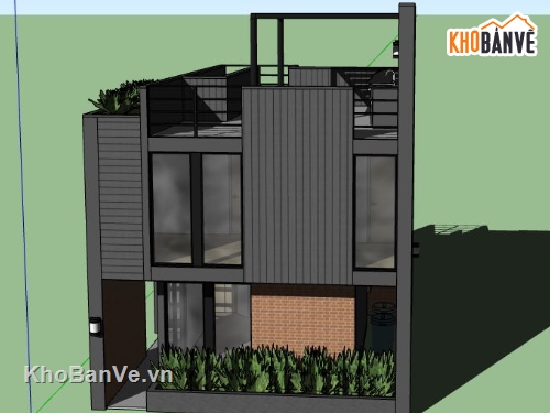 mẫu nhà 2 tầng,mẫu nhà 2 tầng sketchup,mẫu nhà 2 tầng đẹp