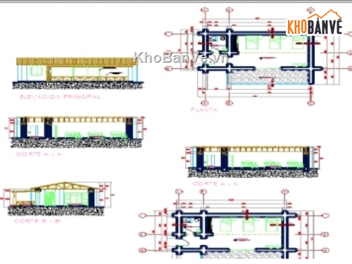 Mẫu nhà,nhà cấp 4,nhà cấp 4 đẹp,bản vẽ thiết kế nhà 1 tầng