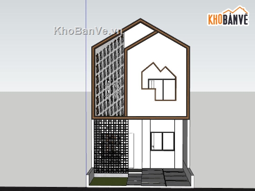 Nhà phố 2 tầng,model su nhà phố 2 tầng,nhà phố 2 tầng file su,file sketchup nhà phố 2 tầng,file su nhà phố 2 tầng
