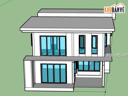 Nhà phố 2 tầng,model su nhà phố 2 tầng,file su nhà phố 2 tầng,nhà phố 2 tầng sketchup,file sketchup nhà phố 2 tầng