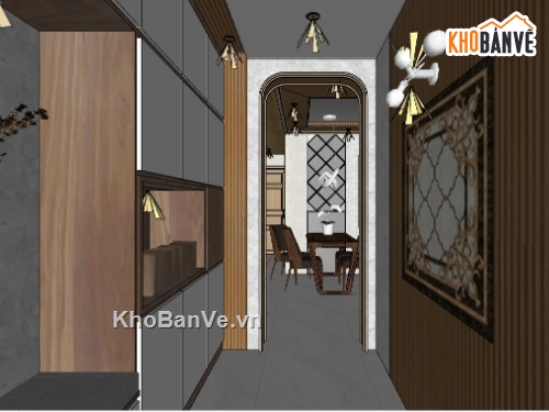 file sketchup phòng khách,sketchup phòng khách,phòng khách bếp,phòng bếp sketchup