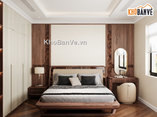 Thiết kế,model phòng ngủ hiện đại,thiết kế phòng ngủ hiện đại,óc chó,walnut