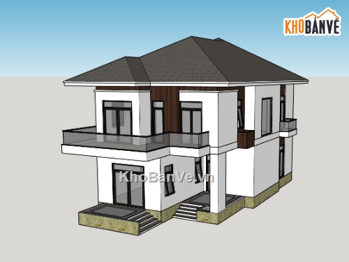 nhà 2 tầng,su nhà 2 tầng,sketchup nhà 2 tầng