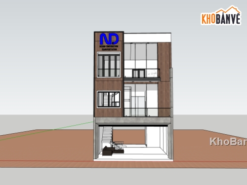 nhà 3 tầng,su nhà 3 tầng,sketchup nhà 3 tầng