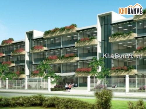 Thiết kế trường học,trường học file cad,cad trường học