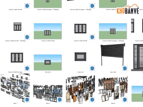 cửa đi,sketchup cửa sổ đẹp,sketchup phòng khách,cửa phòng ngủ,cửa tân cổ,cửa hiện đại