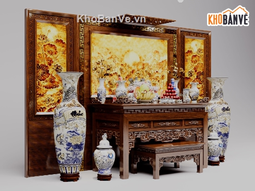 thiết kế phòng thờ,Thư viện 3d max,phòng thờ 3dsmax,Thư viện phòng thờ,Model phòng thờ,3dsmax phòng thờ