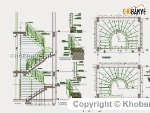 cầu thang,mặt bằng cầu thang bộ,mặt cắt cầu thang bộ,thiết kế cầu thang bộ
