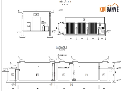 công nghệ xử lý nước thải sinh hoạt,Ecodisk,công nghệ sinh học,nước thải sinh hoạt 125m3,bản vẽ trạm nước thải sinh hoạt 125m3,xử lý nước thải Ecodisk