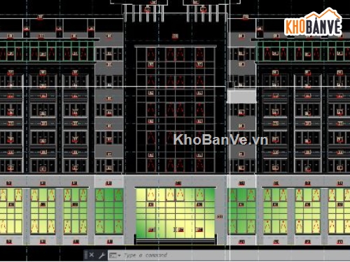 trụ sở làm việc 7 tầng,trụ sở làm việc,file cad trụ sở làm việc
