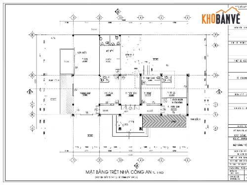 trụ sở công an xã,kiến trúc công an xã,bản vẽ công an xã