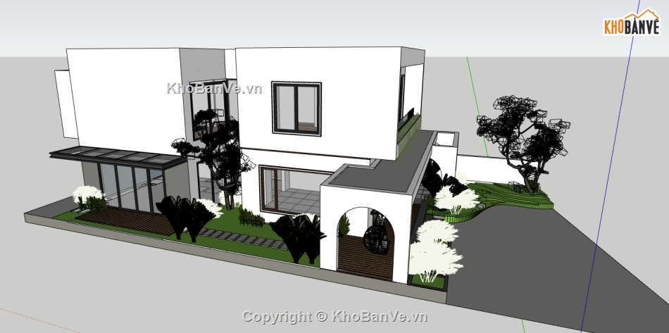 File su nhà phố 2 tầng,model su nhà phố 2 tầng,file sketchup nhà phố 2 tầng,model sketchup nhà phố 2 tầng