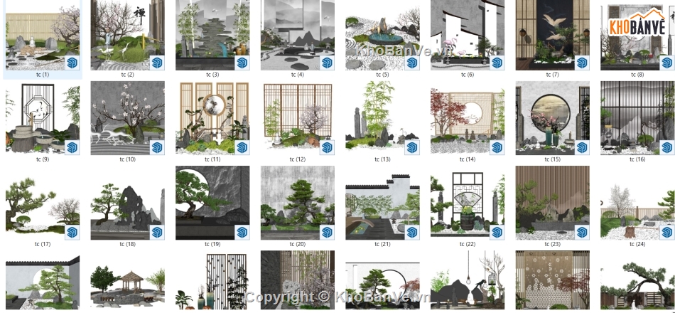 sketchup sân vườn,sân vườn nhật,model sketchup tiểu cảnh sân vườn,tiểu cảnh nhật,cảnh quan sân vườn,Model sân vườn