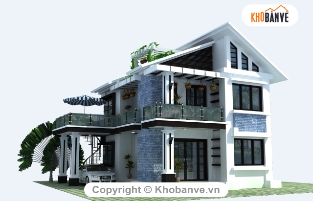 biệt thự vườn,3DSMAX BIỆT THỰ 2 TẦNG,thiết kế biệt thự 2 tầng,mẫu biệt thự 2 tầng