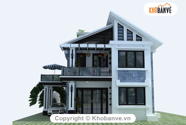 biệt thự vườn,3DSMAX BIỆT THỰ 2 TẦNG,thiết kế biệt thự 2 tầng,mẫu biệt thự 2 tầng