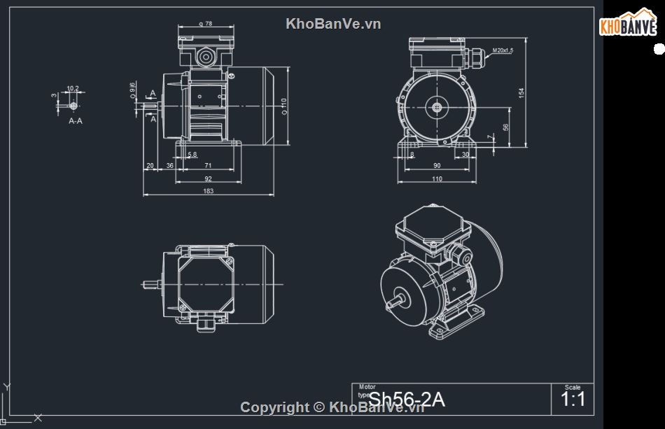 Motor,Thư viện motor,Motor điện,Motor AC,Bản vẽ Cad Motor,Thư viện Cad