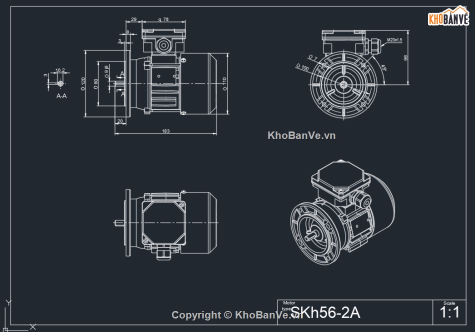 Motor,Thư viện motor,Motor điện,Motor AC,Bản vẽ Cad Motor,Thư viện Cad