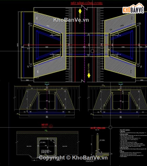 bản vẽ cống,cống hộp,bản vẽ cống hộp,cad cống hộp