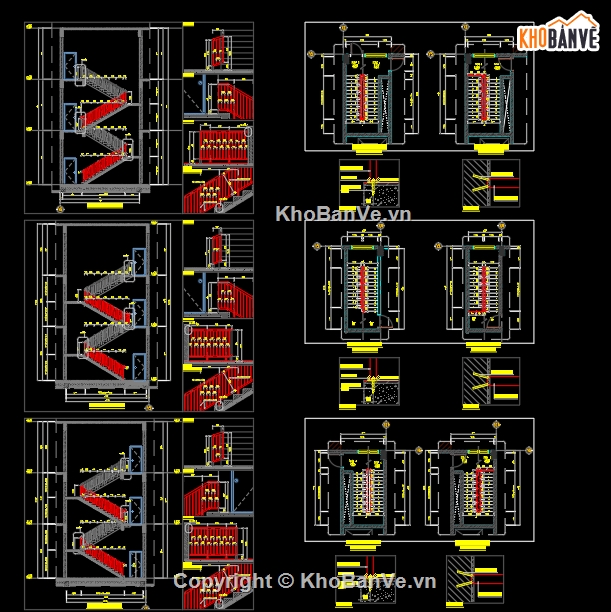 AUTOCAD,BẢN VẼ CHI TIẾT,LAN CAN CẦU THANG