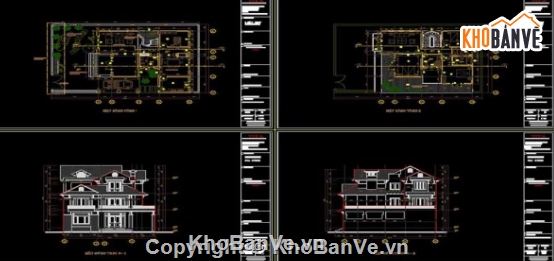 Biệt thự 3 tầng cad,cad biệt thự 3 tầng,file cad biệt thự 3 tầng,biệt thự 3 tầng autocad