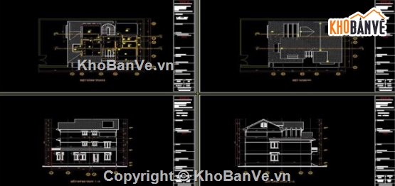 Biệt thự 3 tầng cad,cad biệt thự 3 tầng,file cad biệt thự 3 tầng,biệt thự 3 tầng autocad