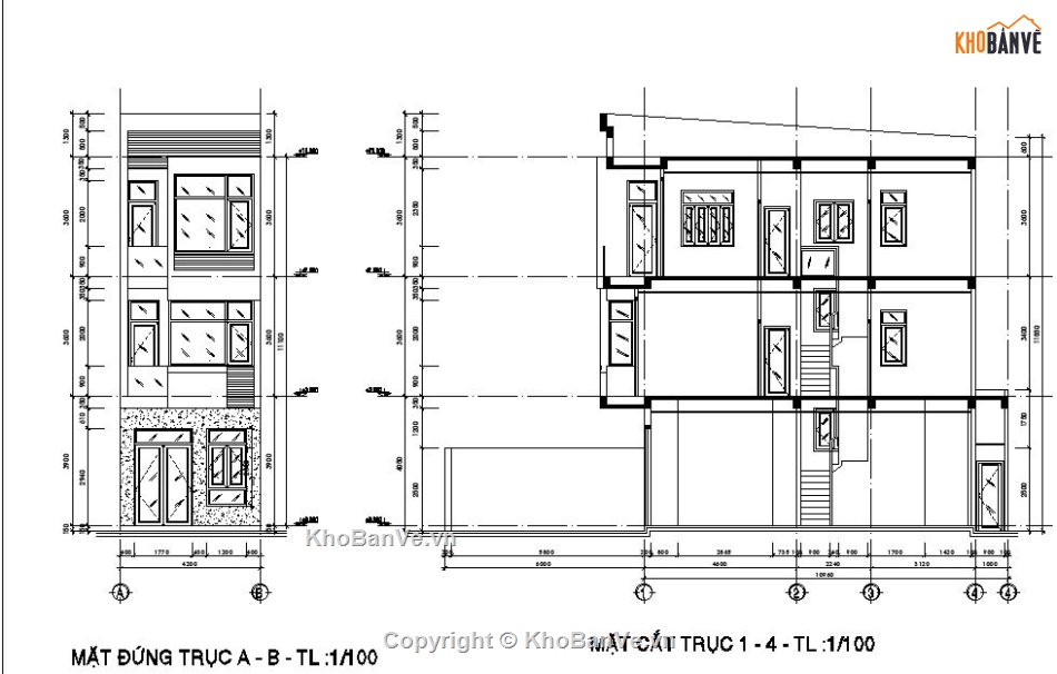 Mẫu nhà phố 3 tầng,Bản vẽ nhà phố 3 tầng,File cad nhà phố 3 tầng,Hồ sơ nhà phố 3 tầng,bản vẽ nhà phố 3 tầng 4.2x11.29m