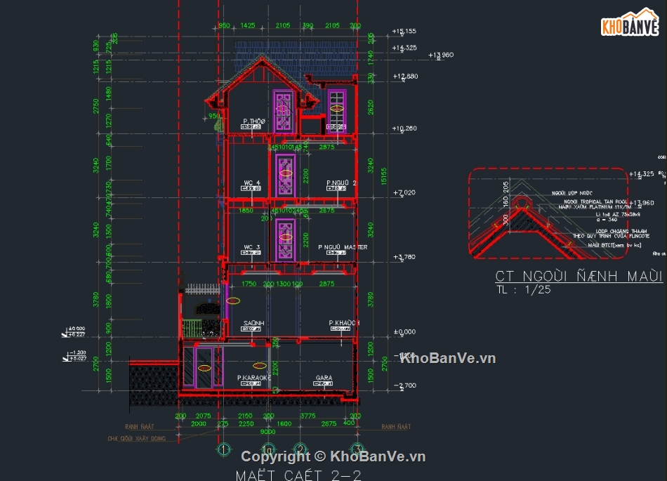 nhà mái thái,mái thái,nhà phố,nhà cấp 4,cad nhà phố,cad nhà mái thái