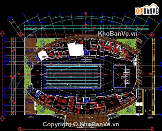 cad sân vận động,sân vận động,sân thể thao,thể thao,Autocad sân vận động
