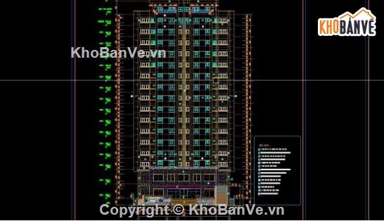 Chung cư 17 tầng,chung cư file cad,file cad chung cư,chung cư file autocad