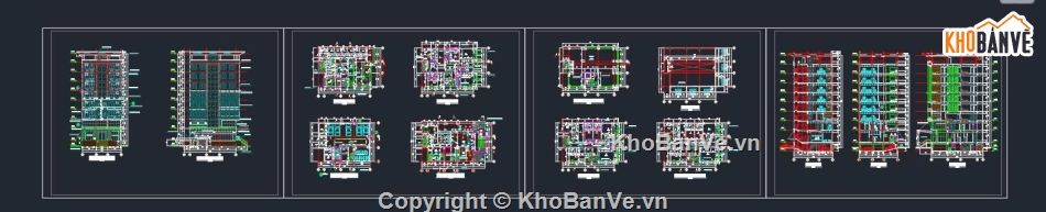 khách sạn 9 tầng,bản vẽ khách sạn 9 tầng,cad khách sạn 9 tầng