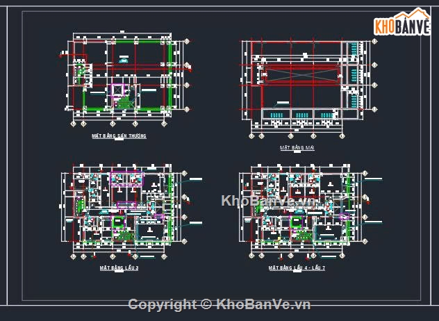 khách sạn 9 tầng,bản vẽ khách sạn 9 tầng,cad khách sạn 9 tầng
