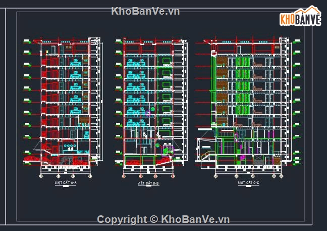 khách sạn 9 tầng,bản vẽ khách sạn 9 tầng,cad khách sạn 9 tầng