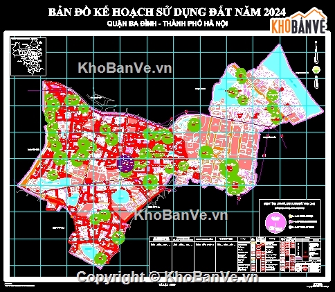 thành phố Hà Nội,Bản đồ,quận ba đình,kế hoạch sử dụng đất