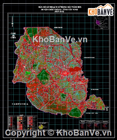 Bản đồ quy hoạch,quy hoạch sử dụng đất2023,quy hoạch,Châu Thành,tỉnh Tây Ninh