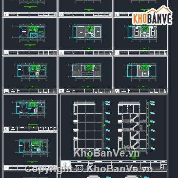 Bản vẽ nhà phố,File cad nhà phố,Bản vẽ cad nhà phố,File cad nhà phố 4 tầng