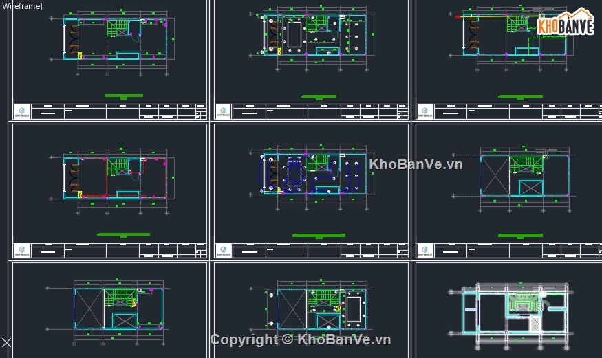 Bản vẽ nhà phố,File cad nhà phố,Bản vẽ cad nhà phố,File cad nhà phố 4 tầng