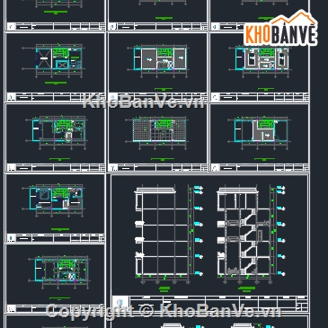 Bản vẽ nhà phố,File cad nhà phố,Bản vẽ cad nhà phố,File cad nhà phố 4 tầng