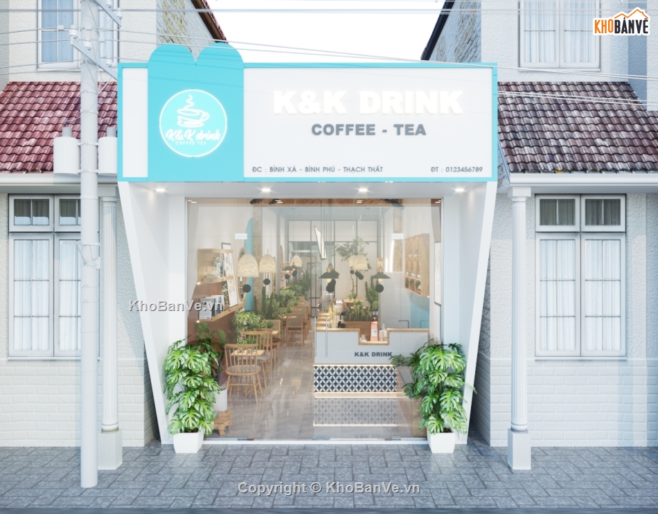 quán cafe,quá trà sữa 3d,3dmax quán trà sữa cafe,thiết kế quán cafe